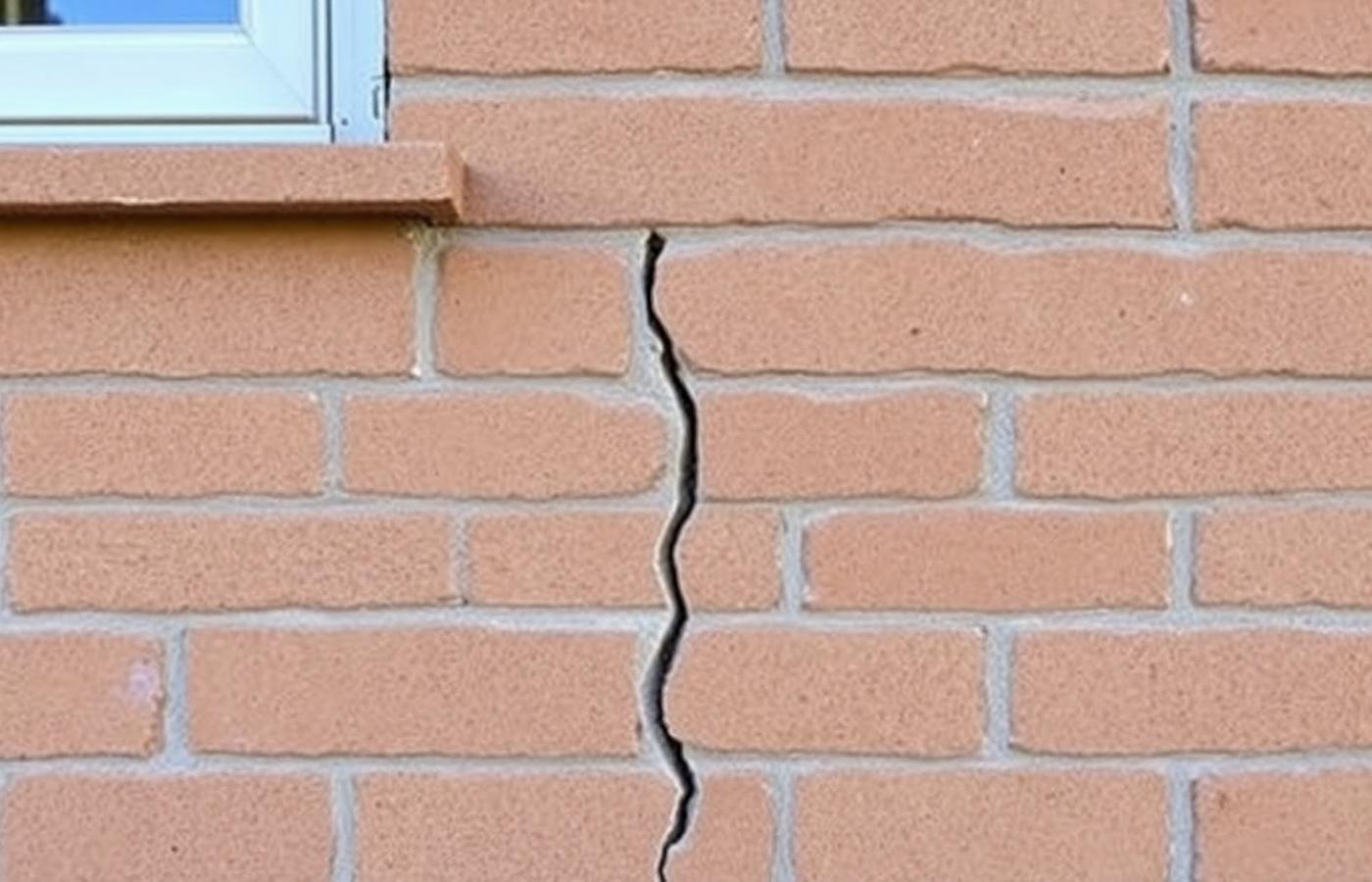 Stair-step brick cracking associated with foundation movement